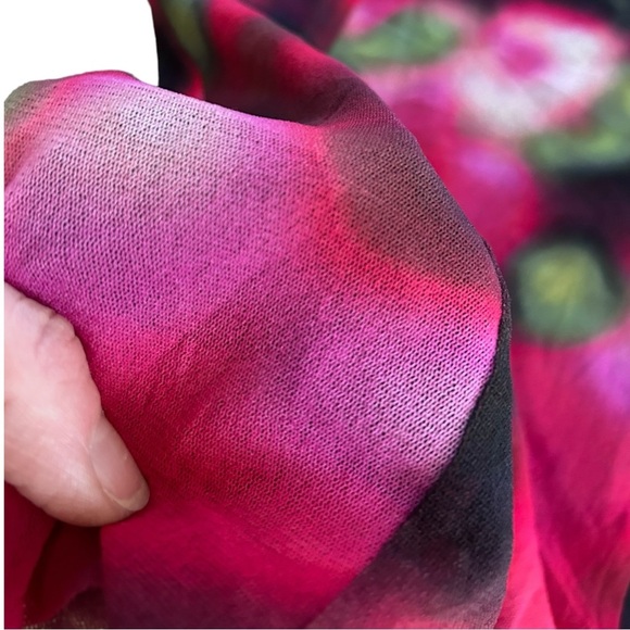 Vintage Jean Paul Gaultier Soleil Printed Midi Sheath Dress Floral Pink Small - Picture 8 of 8